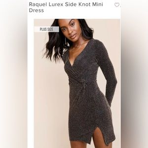 Black and Gold Glitter Mini Dress